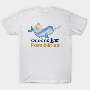 oceans summer reading 2022 whale design T-Shirt